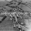 Ecclefechan, general view, showing Hoddam Road, High Street and Johnstone United Presbyterian Church.  Oblique aerial photograph taken facing north-east.