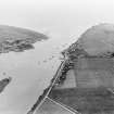 Montrose, general view, showing Ferryden and Montrose Harbour.  Oblique aerial photograph taken facing east.