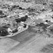 Keith, general view, showing St Thomas' Roman Catholic Church and Land Street.  Oblique aerial photograph taken facing north-east. 