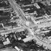 Dufftown, general view, showing The Square and Clock Tower.  Oblique aerial photograph taken facing north.