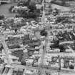 Crieff, general view, showing James Square and Commissioner Street.  Oblique aerial photograph taken facing north-east.