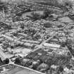 Crieff, general view, showing Church Street and Morrison's Academy, Ferntower Road.  Oblique aerial photograph taken facing north.