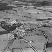 Newton Stewart, general view, showing Corvisel Road and Newton Stewart Station.  Oblique aerial photograph taken facing east.