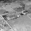 Clyde Paper Mill, Rutherglen, Glasgow.  Oblique aerial photograph taken facing north.