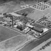 Clyde Paper Mill, Rutherglen, Glasgow.  Oblique aerial photograph taken facing west.