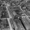 Mavor and Coulson Engineering Works, Broad Street, Glasgow.  Oblique aerial photograph taken facing north.