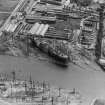 Alexander Stephens and Sons Linthouse Shipbuilding Yard, Govan Road, Glasgow.  Oblique aerial photograph taken facing south.