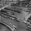 Prince's Dock, Glasgow.  Oblique aerial photograph taken facing south.