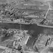 Glasgow, general view, showing Yoker Power Station and Renfrew Ferry.  Oblique aerial photograph taken facing north.