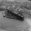 John Brown's Shipyard, Clydebank, Queen Mary under construction.  Oblique aerial photograph taken facing north-east.