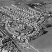 Scoonie Housing Estate and Bowling Club, Leven.  Oblique aerial photograph taken facing west.
