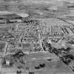 Lochgelly, general view, showing High Street and Bank Street.  Oblique aerial photograph taken facing north.