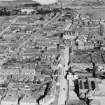 Lochgelly, general view, showing Town House, Hall Street and Bank Street.  Oblique aerial photograph taken facing north.