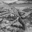 Broughty Ferry, general view, showing Dalhousie Road and St Margaret's Church undergoing expansion.  Oblique aerial photograph taken facing north.