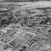 Brechin, general view, showing Railway Terminus and Glebe Park.  Oblique aerial photograph taken facing north.