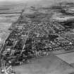 Carnoustie, general view, showing High Street and Maule Street.  Oblique aerial photograph taken facing west.