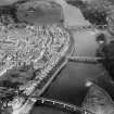 Perth, general view, showing the Bridges and St John's Kirk of Perth.  Oblique aerial photograph taken facing north.