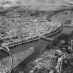 Perth, general view, showing the Bridges and North Inch Golf Course.  Oblique aerial photograph taken facing north.