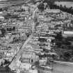 Forres, general view, showing High Street and St Laurence Parish Church  Oblique aerial photograph taken facing north-east.
