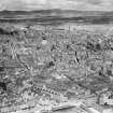 Dundee, general view, showing Custom House and Hilltown.  Oblique aerial photograph taken facing north.