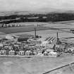Kirkcaldy, general view, showing Hawkleymuir Linen Factory and Sinclairtown Pottery.  Oblique aerial photograph taken facing west.