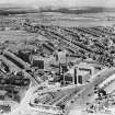 Barry, Ostlere and Shepherd Ltd. Rosslyn and Lorne Linoleum Works, Kirkcaldy.  Oblique aerial photograph taken facing north-east.