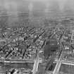 Glasgow, general view, showing Central Station and Wellington Street.  Oblique aerial photograph taken facing north.