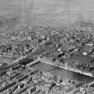 Glasgow, general view, showing Central Station and St Enoch Station.  Oblique aerial photograph taken facing north.