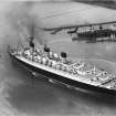 Queen Mary, River Clyde, Bowling.  Oblique aerial photograph taken facing north.