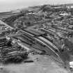 Ardrossan Town Station and Princes Street, Ardrossan.  Oblique aerial photograph taken facing west.