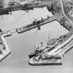 Inner and Outer Harbours and Winton Pier, Ardrossan.  Oblique aerial photograph taken facing south-east.