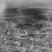 Airdrie, general view, showing Central Park and Commonside Street.  Oblique aerial photograph taken facing north.