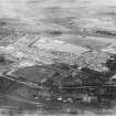 Coatbridge, general view, showing Cliftonhill Stadium and Dunbeth Public Park.  Oblique aerial photograph taken facing north.