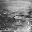 Coatbridge, general view, showing Monkscourt Avenue and Coatdyke Station.  Oblique aerial photograph taken facing north.  This image has been produced from a damaged negative.