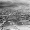 Airdrie, general view, showing South Biggar Road and Clark Street.  Oblique aerial photograph taken facing north.