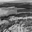 Culter Mills Paper Co. Ltd. Paper Mill, Peterculter.  Oblique aerial photograph taken facing west.