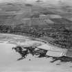 Saltcoats, general view, showing Montgomerie Crescent and Bathing Pools.  Oblique aerial photograph taken facing north-east.