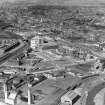 Kilmarnock, general view, showing Blackwood Morton and Sons Ltd. Burnside Works and Loanhead Street.  Oblique aerial photograph taken facing north.