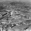 Kilmarnock, general view, showing Blackwood Morton and Sons Ltd. Burnside Works and Loanhead Street.  Oblique aerial photograph taken facing north.