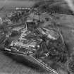Tullis Russell and Co. Paper Mill, Glenrothes.  Oblique aerial photograph taken facing north.  This image has been produced from a damaged negative.