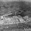 1938 Empire Exhibition, Bellahouston Park, Glasgow, under construction.  Oblique aerial photograph taken facing north.