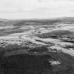Aboyne, general view, showing Knappy Park and River Dee.  Oblique aerial photograph taken facing east.