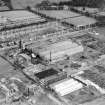 Babcock and Wilcox Ltd. Tube and Valve Works, Glasgow Road, Dumbarton.  Oblique aerial photograph taken facing east.