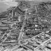 Fraserburgh, general view, showing Saltoun Square and Shore Street.  Oblique aerial photograph taken facing south.