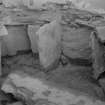 Excavation photograph: House 2,  detail of wall recesses at E. end.
