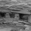 Excavation photograph: House 2, Detail of wall recesses in S. E. corner.
Copy negative 1995. Original print in Print Room.