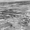 Linwood, general view, showing R and W Watson Ltd. Linwood Paper Mill and Bridge Street.  Oblique aerial photograph taken facing east.