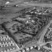 Florence Booth House, Clement Park, Lochee, Dundee.  Oblique aerial photograph taken facing east.