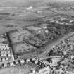 Florence Booth House, Clement Park, Lochee, Dundee.  Oblique aerial photograph taken facing north-east.