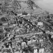 Dundee, general view, showing Dundee Harbour and Steeple Church, Nethergate.  Oblique aerial photograph taken facing east.